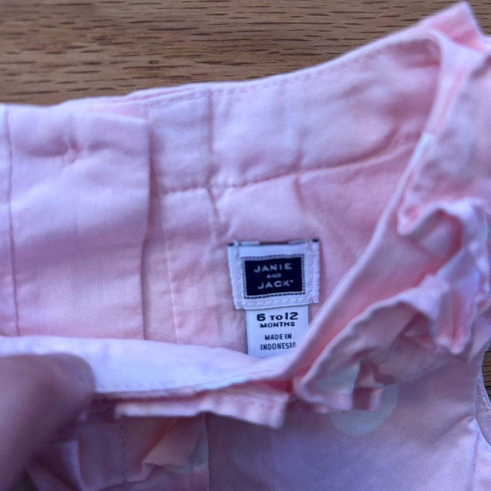 Janie and Jack 6-12 month pink top - Picture 3 of 3